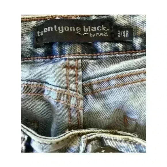 Twentyone Black By Rue 21 Distressed Skinny Jeans Size 3/4R - Picture 5 of 7